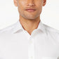 Camisa social masculina Club Room Slim-Fit Pinpoint Solid, branca, tamanho 18X34-35
