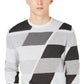Suéter Alfani Masculino Abstrato Colorblocked Cinza Tamanho 2 X-G