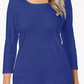 Karen Scott Blusa Feminina Gola Redonda Azul Tamanho XS