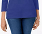 Karen Scott Blusa Feminina Gola Redonda Azul Tamanho XS