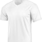 Camiseta masculina ID Ideology com decote em V e costas em malha, tamanho pequeno, branca