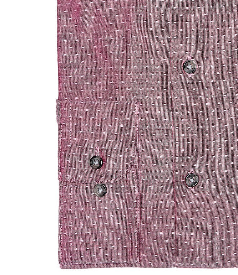Camisa social masculina Bar III Slim-Fit Stretch Easy-Care Large Dobby Dot, vermelha, tamanho 32-33