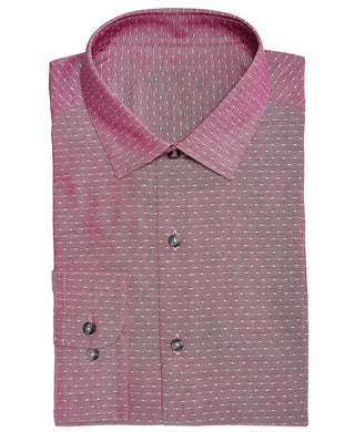 Camisa social masculina Bar III Slim-Fit Stretch Easy-Care Large Dobby Dot, vermelha, tamanho 36-37