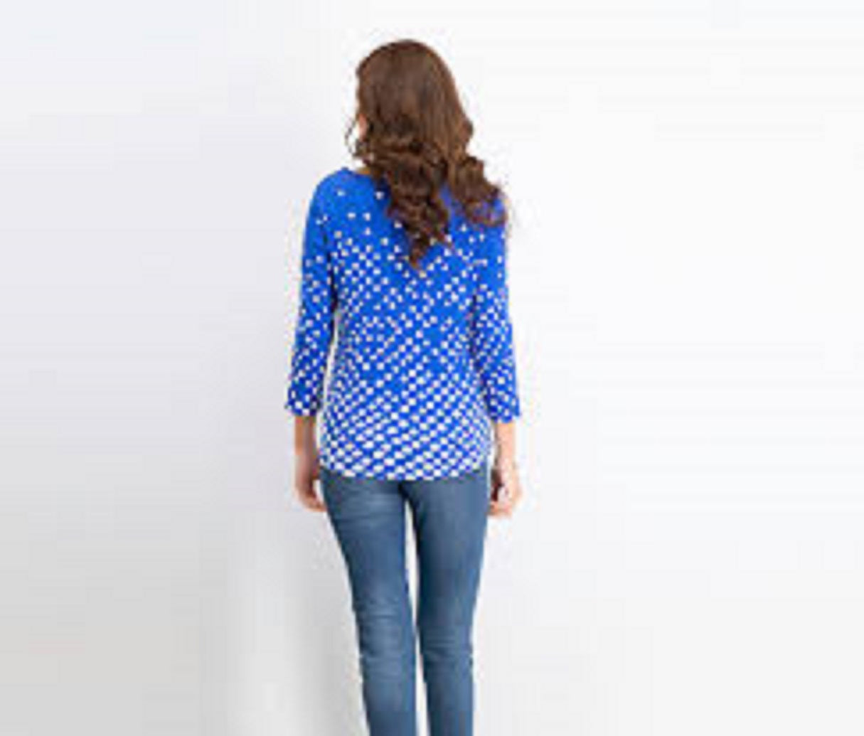 Blusa feminina Charter Club de algodão Pima com estampa de botões e ombros, azul, tamanho 2, extra grande