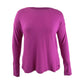 Blusa feminina de manga comprida mesclada Ideology, rosa escuro, tamanho 2, extra grande