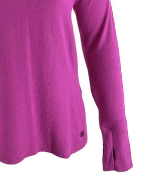 Blusa feminina de manga comprida mesclada Ideology, rosa escuro, tamanho 2, extra grande