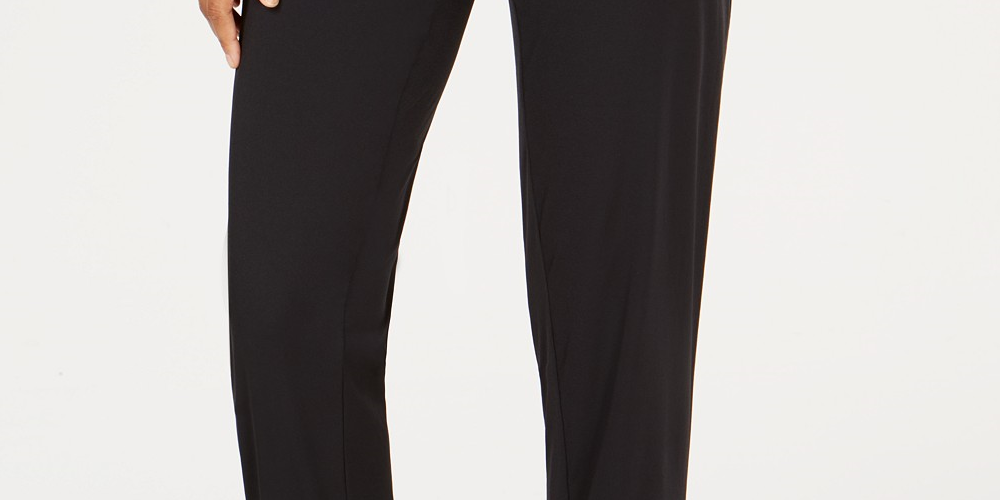 Calça de moletom feminina Ideology em tecido reciclado cinza escuro tamanho extra grande