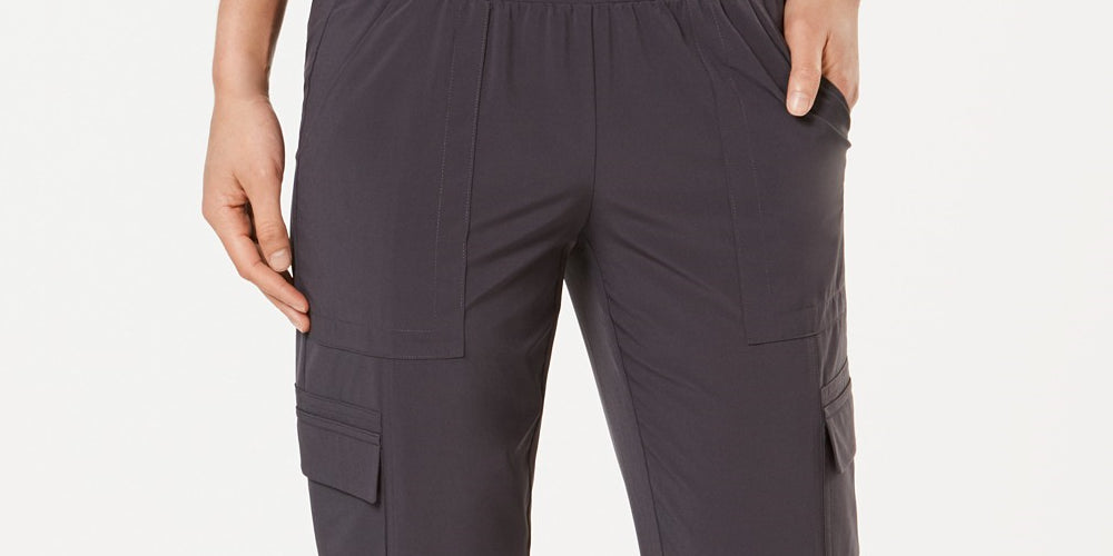 Calça cargo feminina Ideology em tecido reciclado, preta, tamanho 2, extra grande