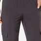 Calça cargo feminina Ideology em tecido reciclado, preta, tamanho extra grande