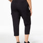 Calça cargo feminina Ideology em tecido reciclado, preta, tamanho extra pequeno