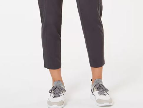 Calça cargo feminina Ideology em tecido reciclado cinza escuro tamanho XX-G