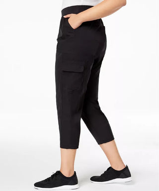 Ideology Top feminino plus size com ombros divididos e gola alta, branco