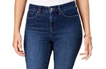Calça jeans skinny feminina Charter Club Windham Tummy-Control, lavagem báltica, tamanho 12
