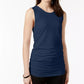 Blusa sem mangas Alfani feminina azul escuro, tamanho médio