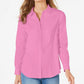 Camisa feminina clássica com botões frontais Charter Club, rosa, tamanho 12