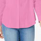 Camisa feminina clássica com botões frontais Charter Club, rosa, tamanho 12