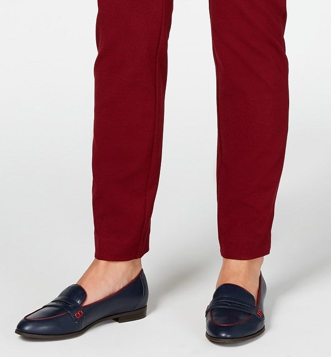 Calça Ponte Feminina Cambridge Pull-On Charter Club Vermelha Tamanho 10