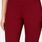 Calça feminina Charter Club Pull-On Ponte-Knit vermelha tamanho 14 Petite