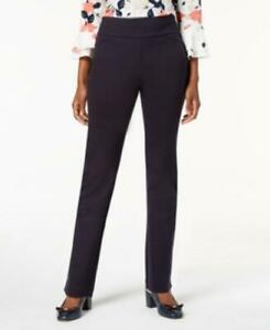Calça feminina Charter Club Petite Pull-On Ponte-Knit cinza escuro tamanho 2 Petite
