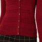 Cardigan texturizado feminino Charter Club, vermelho, tamanho médio