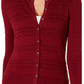 Cardigan texturizado feminino Charter Club, vinho, tamanho pequeno