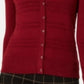 Cardigan texturizado feminino Charter Club, tamanho vinho, extra pequeno