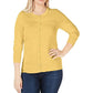 Cardigan texturizado feminino Charter Club amarelo tamanho extra grande