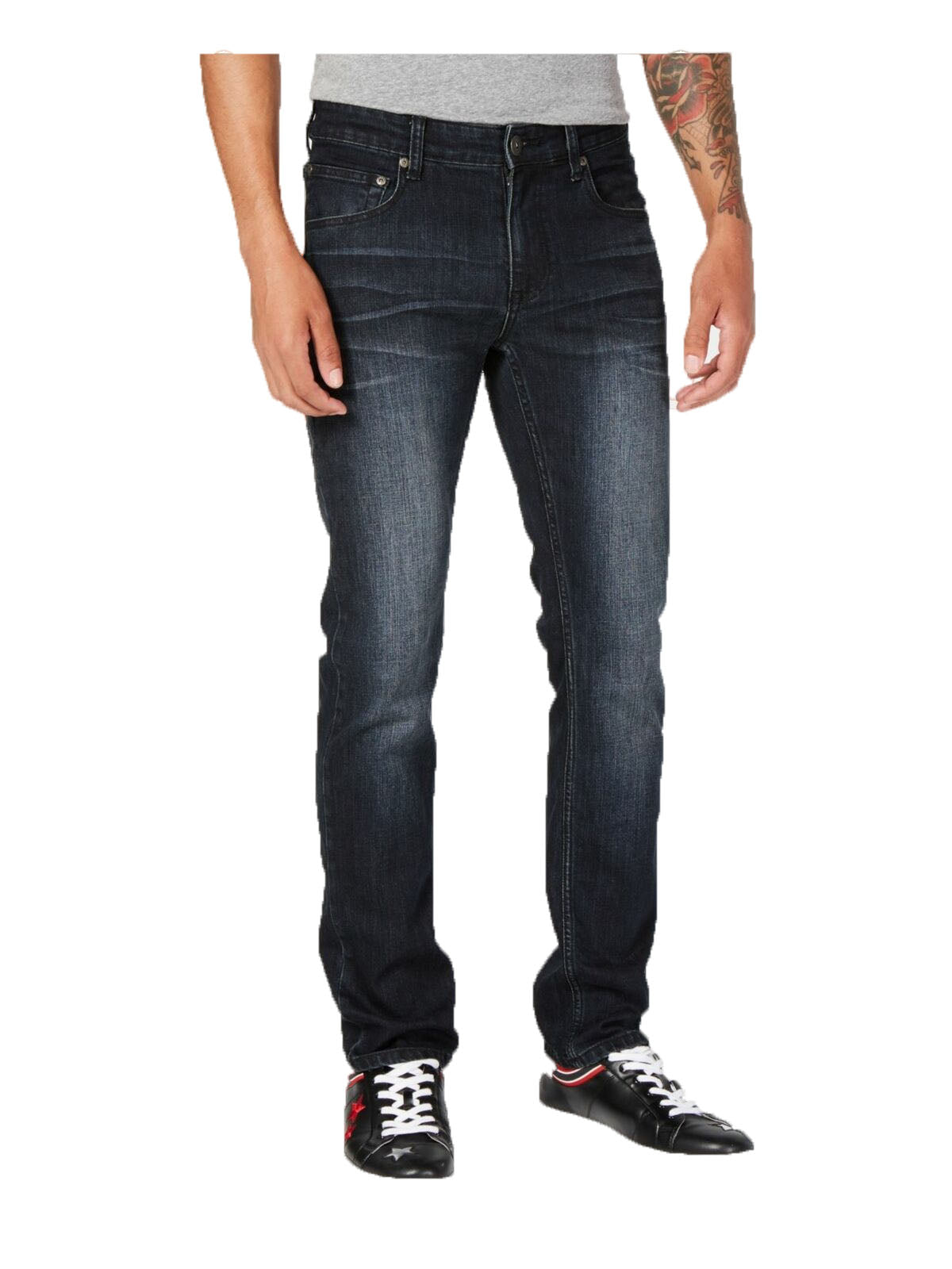 Calça jeans masculina Berlin Slim-Straight da INC International Concepts, lavagem escura, tamanho 40x32