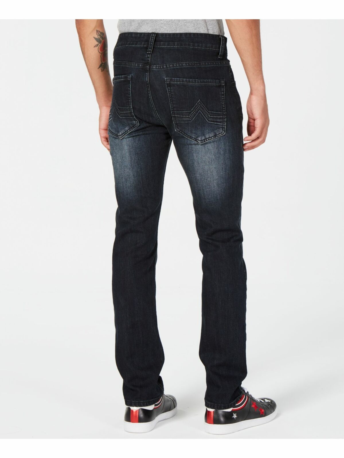 Calça jeans masculina Berlin Slim-Straight da INC International Concepts, lavagem escura, tamanho 40x32
