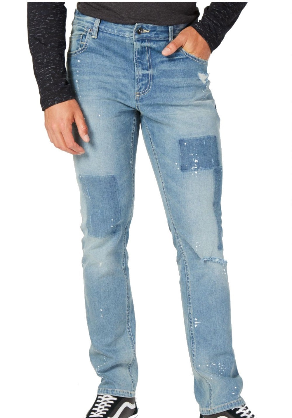 American Rag Men's Drift Paint Splatter Slim Stretch Tamanho 32x34