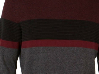 Suéter listrado masculino Alfani Ottoman vermelho tamanho XX-G