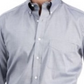 Camisa social masculina Club Room Classic/Regular Fit Stretch, lisa, resistente a rugas, cinza, tamanho 34X35