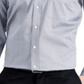 Camisa social masculina Club Room Classic/Regular Fit Stretch, lisa, resistente a rugas, cinza, tamanho 34X35