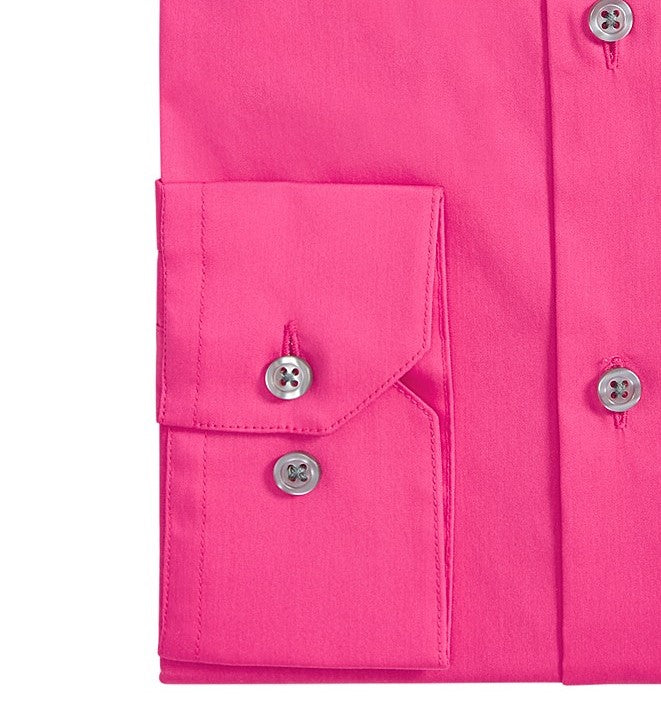 Camisa social masculina Alfani Slim-Fit Performance Stretch Easy-Care Solid Rosa Tamanho 16X32-33