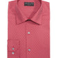Camisas sociais Alfani masculinas slim fit, elásticas e fáceis de cuidar, vermelhas, tamanho 34-35