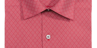 Camisas sociais masculinas Alfani, sortidas, slim-fit, elásticas e fáceis de cuidar, vermelhas, tamanho 34x35