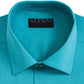 Camisa social masculina AlfaTech by Alfani Bedford Cord Regular Fit Turquesa 15x32-33