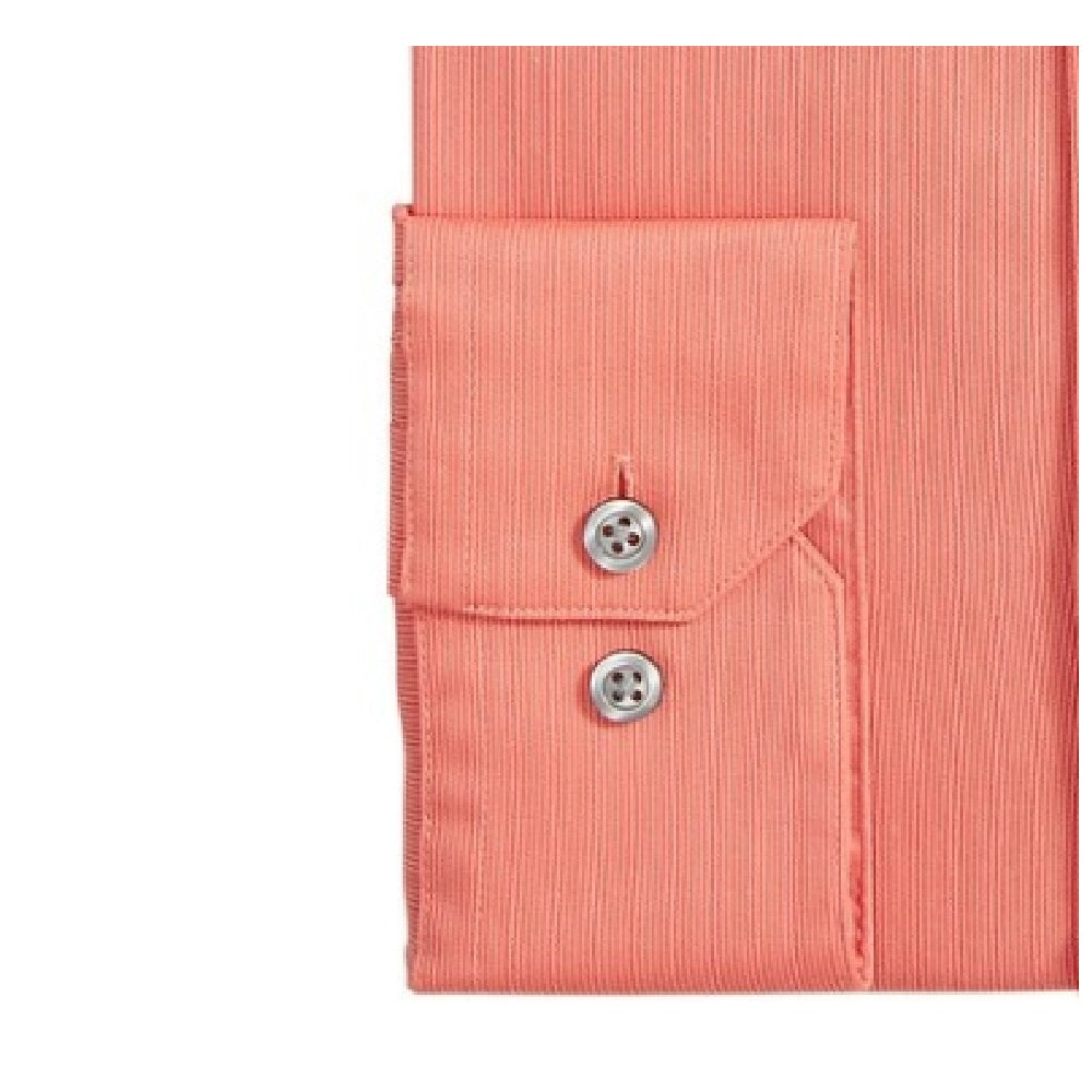 Camisa social masculina Bedford Cord Regular Fit AlfaTech by Alfani, laranja, tamanho 15x34-35