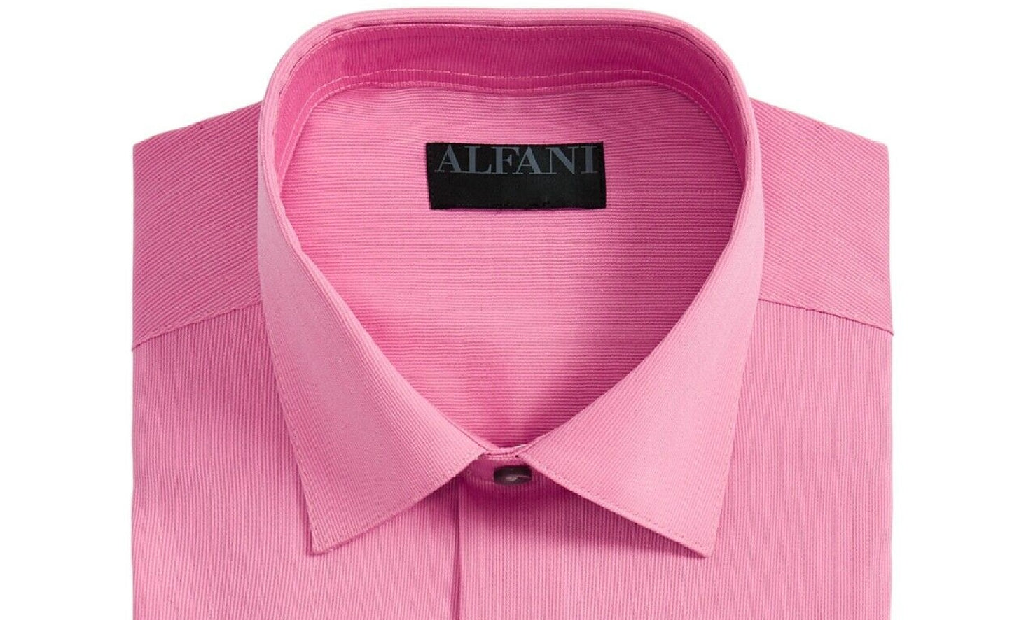 Camisa social masculina Bedford Cord Regular Fit AlfaTech by Alfani, rosa, tamanho 18-18,5 x 34-35