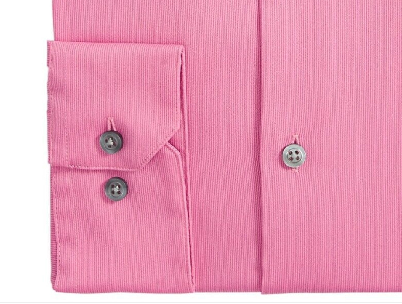 Camisa social masculina Bedford Cord Regular Fit AlfaTech by Alfani, rosa, tamanho 18-18,5 x 34-35