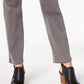 Jeans feminino estilo &amp; co com controle de barriga e perna reta, cinza, tamanho 12