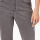 Calça jeans feminina estilo &amp; co com controle de barriga e perna reta, cinza, tamanho 18