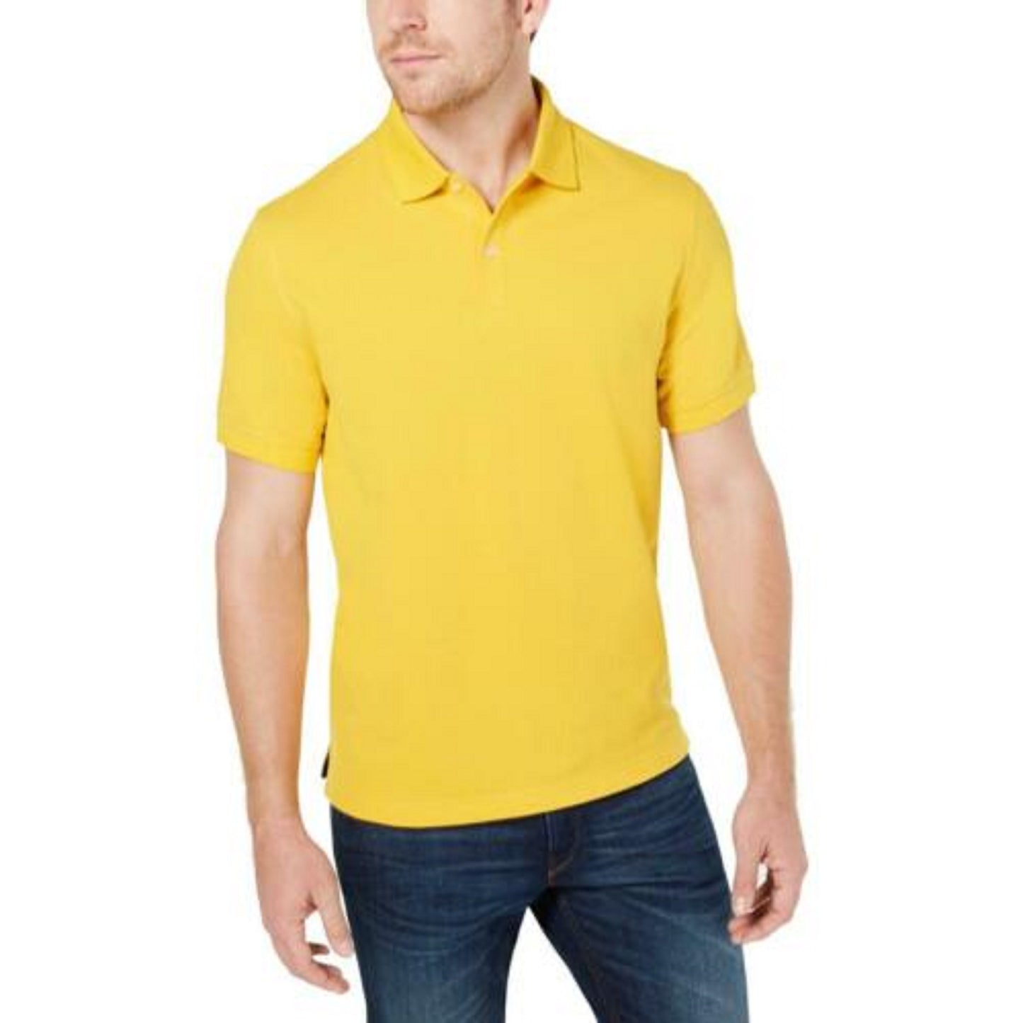Polo Club Room Masculino Classic Fit Performance Piquet Dourado Tamanho Pequeno