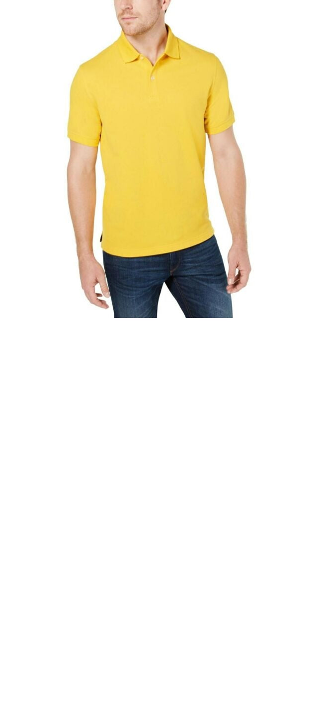 Club Room Polo Masculino Classic Fit Performance Piquet Dourado Tamanho 2 Extra Grande