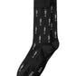 Meias estampadas masculinas Bar III pretas tamanho regular