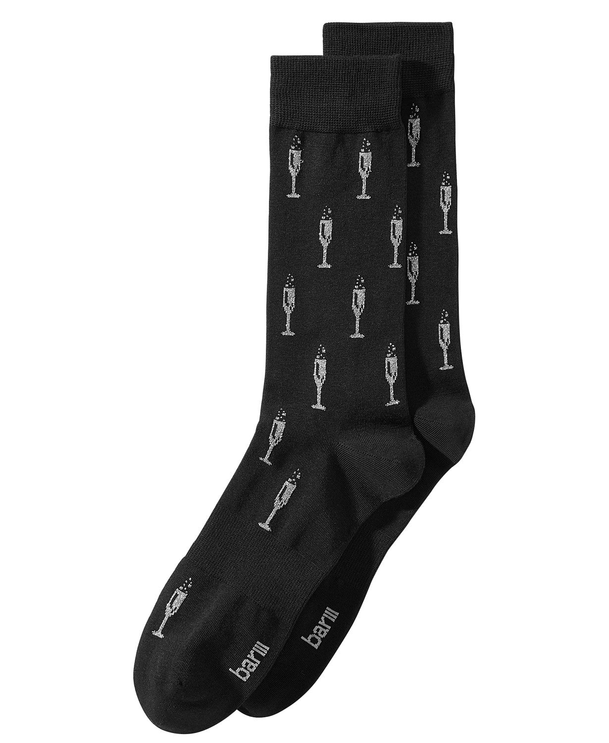 Meias estampadas masculinas Bar III pretas tamanho regular