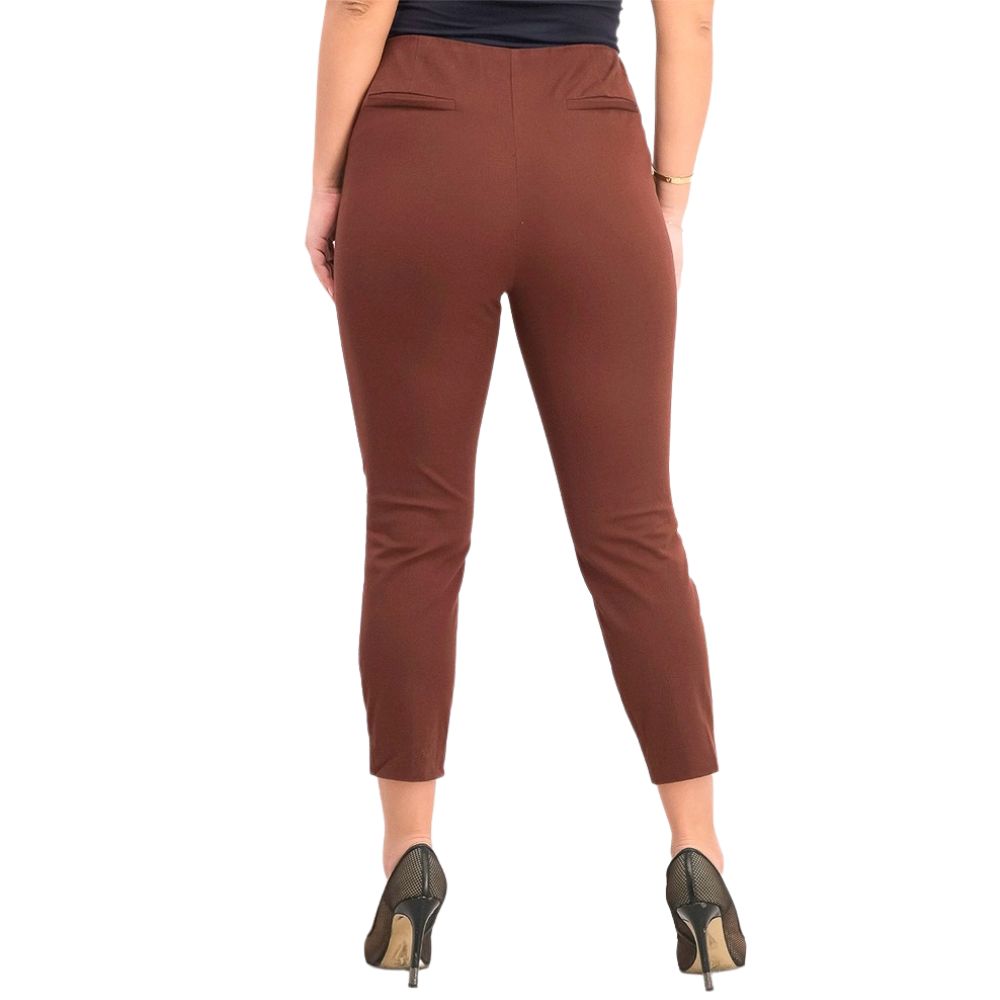 Calça skinny Hollywood feminina Alfani marrom escuro tamanho 14