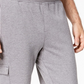 Calça de moletom cargo masculina ID Ideology, cinza médio, tamanho 3, extra grande