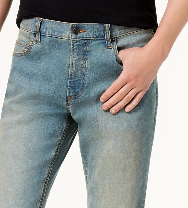 Calça jeans reta masculina American Rag azul tamanho 36x34