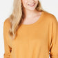 Suéter feminino com amarração frontal, estilo &amp; co, dourado, tamanho médio